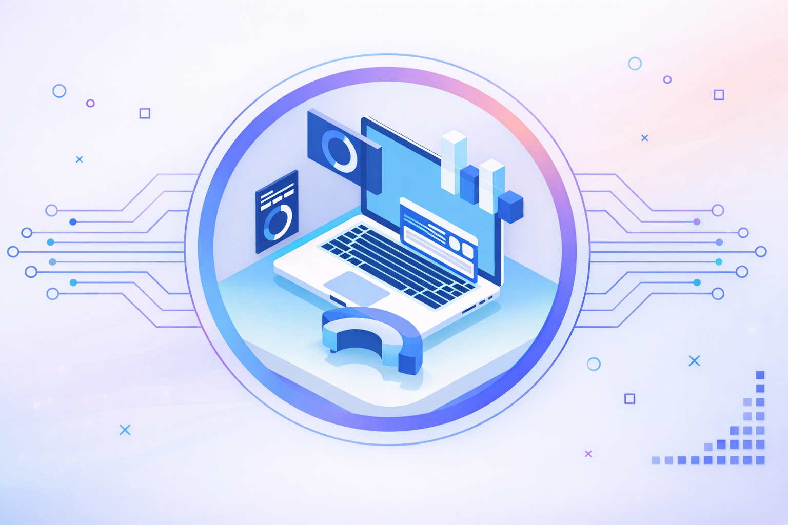 Digital workspace illustration